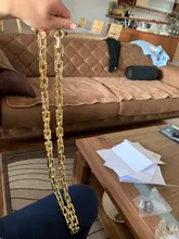 Accesorios para bolso de mujer, piezas desmontables, cadena de repuesto, oro sólido, acrílico, correa de lujo, cadena para asa de hombro