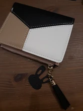 Billeteras geométricas rosas para mujer, Cartera de bolsillo, tarjetero de retales, monedero corto a la moda