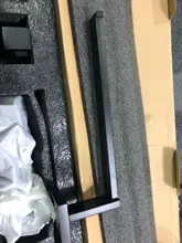 Robe Hook Paper-Holder Bar-Shelf Rail-Bar-Rack Towel Bathroom-Hardware-Set Tissue Black