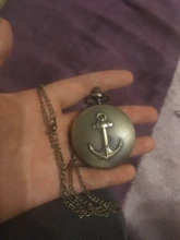 Reloj de bolsillo con colgante para niños, cronógrafo con ancla pirata, Vintage, regalo para amigos, novedad