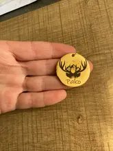 Etiqueta de identificación de perro personalizada, grabado Retro, etiqueta de identificación de nombre para perros, gatos, cachorros, placa redonda de Metal, productos para mascotas