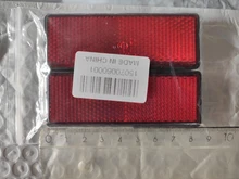 Lámina reflectiva para coche, motocicleta, camión, pegatina de plástico rojo para advertencia de seguridad 87*32*11mm, 4x