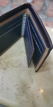 Cartera Vintage de cuero para hombre, monedero corto y delgado, tarjeteros, T002