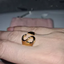 Foxanry-anillos con letras en inglés para mujer, Plata de Ley 925, 26, chapado en oro Vintage francés Irregular, regalos de joyería para fiesta