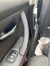 Manija interior de coche para BMW, manilla con cubierta embellecedora para panel de puerta, color gris, beige y negro, izquierda y derecha, para serie 3, E90, E91, 316, 318, 320, 325, 328