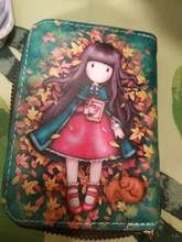 Tarjetero de piel sintética para mujer, Cartera de 9 Bits/10 Bits + 2 posiciones grandes con cremallera, Tarjetero con personajes bonitos