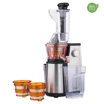Blender for cold pressed fruit and vegetables, juice Extractor, multi-functional, Extra large nozzle, 1 litre, 50 RPM
Blender for cold pressed fruit and vegetables, juice Extractor, multi-functional, Extra large nozzle, 1 litre, 50 RPM