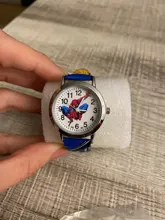Reloj de dibujos animados para niños, reloj de cuarzo con correa de cuero de Spiderman, el mejor reloj de pulsera de regalo para niños
