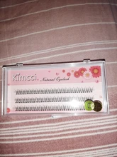 Kimcci-pestañas de visón Premium individuales, extensión de pestañas de cola de pato, racimo 3D Natural, maquillaje profesional, pestañas acampanadas, 120 Uds.