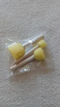 Chico brocha de esponja para pintura, pintura Original con mango de madera, Graffiti, juguete temprano, suministros de arte DIY, regalos, 4 unidades