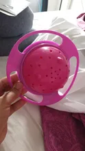 Tazón universal tipo Gyro a prueba de derrames para niños, plato giratorio infantil con diseño, práctico con rotación de 360 grados, platos de alimentación sólidos