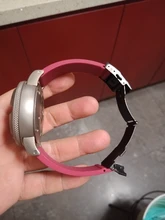 Correa deportiva de silicona de 18mm, 20mm, 22mm, 24mm, hebilla plegable, pulsera de goma resistente al agua para hombre, accesorios de reloj, Color Rojo