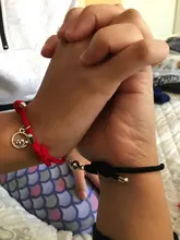 Pulsera de pareja con imán para hombre y mujer, 2 uds., personalidad creativa, amuleto, chica, joyería, regalo para enamorados