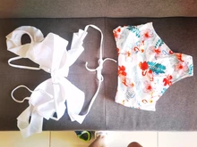 Bikini Swimwear Bathing-Suits Beach-Wear Ruffle Off-The-Shoulder High-Waist Summer Sexy