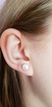 ¡Liquidación! AAAA-pendientes de tuerca de perlas de agua dulce cultivadas para mujer, de 6-11mm, 100% blanco de alto brillo, aretes de plata de ley para mujer