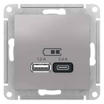 Se atlasdesign USB socket A + C, 5 V/2.4A, 2x5 V/1.2a, mechanism, ALUMINUM ATN000339
Se atlasdesign USB socket A + C, 5 V/2.4A, 2x5 V/1.2a, mechanism, ALUMINUM ATN000339