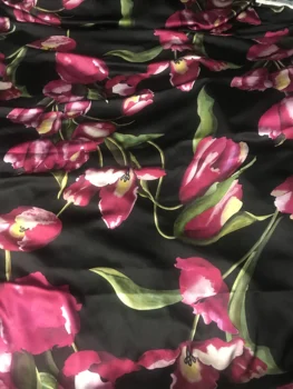 Natural silk fabric. Tulip silk fabric. Purple tulip silk. Tulip fabric for dress.
Natural silk fabric. Tulip silk fabric. Purple tulip silk. Tulip fabric for dress.