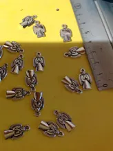 15 unids/lote Ángel plateado plata pulseras encanto colgantes joyería de moda hacer hallazgos DIY hechos a mano encantos I228