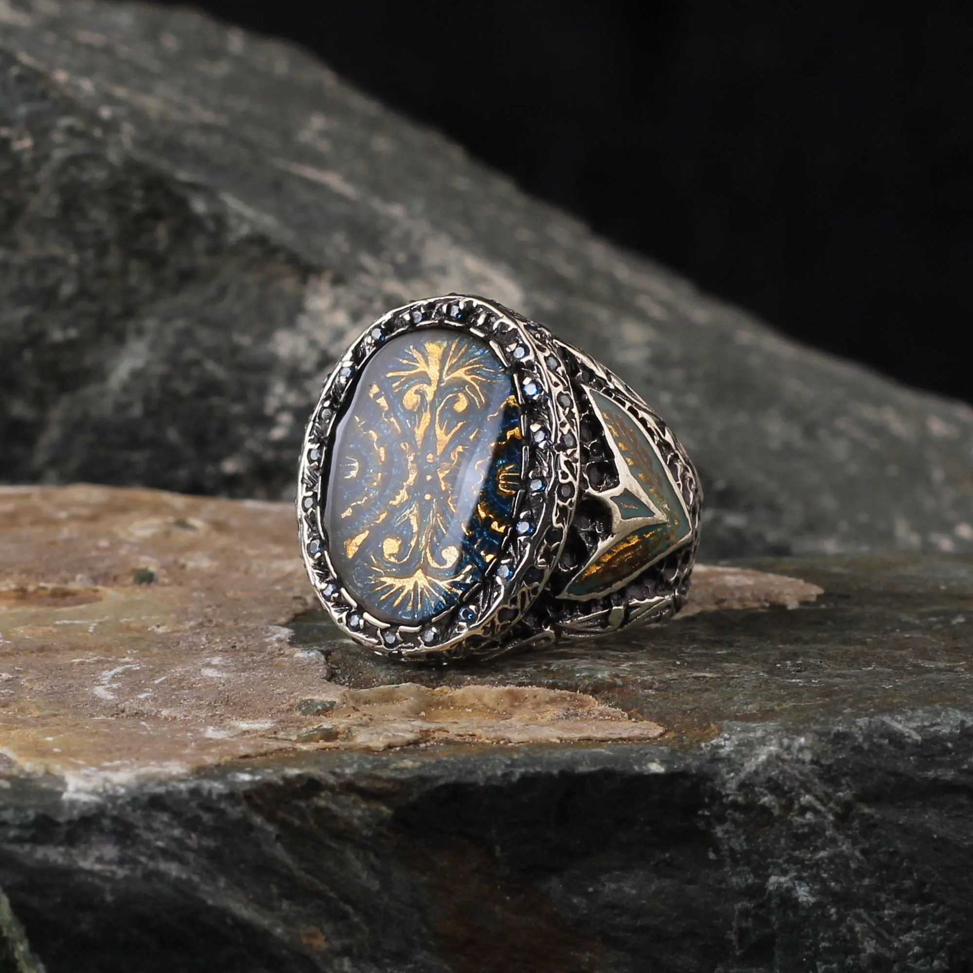 925 Sterling Silver Traditional Handmade Turkish Signet Enamel Ring Jewelry Gift for Women Men original silver Jewerlry All Size
925 Sterling Silver Traditional Handmade Turkish Signet Enamel Ring Jewelry Gift for Women Men original silver Jewerlry All Size