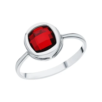 Silver ring with Garnet synthetic sunlight sample 925 
Silver ring with Garnet synthetic sunlight sample 925