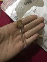 ECos-tubo de ensayo de fondo redondo de plástico transparente, 10 unidades/lote, 12x60mm, con tapones de corcho, tubos de té perfumados vacíos #280735