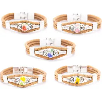 Colorful cork with zamak beads and Colored porcelain beads handmade friendship bracelet adjustable BR-470-MIX-5
Colorful cork with zamak beads and Colored porcelain beads handmade friendship bracelet adjustable BR-470-MIX-5