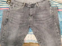 Jantour-pantalones vaqueros de algodón para hombre, Jeans ajustados elásticos de calidad a la moda, novedad de verano y primavera de 2021