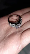 Huitan-Anillo de boda con Circonia cúbica para mujer, sortija de boda con zirconia cúbica, zirconia, circonita, zirconita, redonda, grande, alta calidad