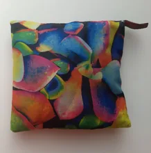 Oxford-bolsa de compras plegable para reciclaje, bolso de mano reutilizable ecológico para mujer, Floral, frutas y verduras, bolsillo para comestibles