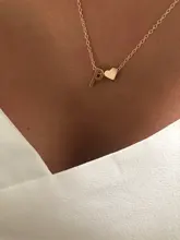 SMJEL A-Z collar con letras corazón pequeño inicial Collar para mujeres niñas niños joyería personalizada 26 carta Collier Pendientes de botón Pendientes