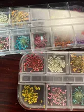 1 caja de flores de resina UV decoración natural, Floral etiqueta 3D seco de belleza de uñas arte Epoxy molde de joyería