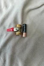 Válvula de bola de latón 1/8 1/4 3/8 1/2 De Hombre A Hombre BSP con rojo palanca conector conjunto acoplador para ajuste de tubería adaptador