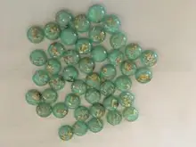 Nueva moda 40 Uds 12mm 8mm 10mm luz manzana azul colores construido en hoja de metal parte posterior plana camafeo cabujones de resina