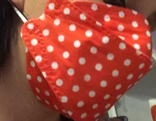 Mascarilla facial desechable de lunares, no tejida, roja, Unisex, 10 Uds.