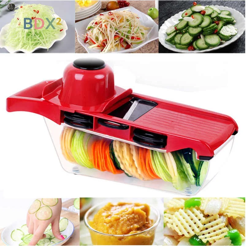 Universal grater-slicer 6 in 1 Knife Vegetable cutter Multi-slicer Kitchen chopper Grater for vegetables and household goods | Дом и сад