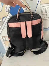 2020 Kawaii mujer mochilas con paneles Oxford negro damas mochila paquete mujer COSMÉTICOS DE LA CALIDAD escuela bolsas de libros para chicas adolescentes
