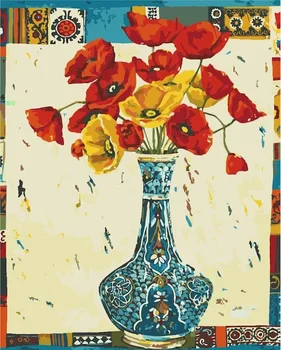 Painting by Numbers Premium: Vase with poppies 
Painting by Numbers Premium: Vase with poppies