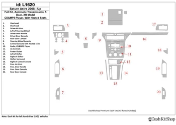 Interior lining for Saturn Astra 2008-UP. Set L1620.
Interior lining for Saturn Astra 2008-UP. Set L1620.