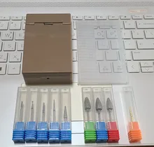 HYTOOS-brocas de diamante para pedicura #60 #130 #180, brocas rotativas de 3/32 pulgadas para manicura, accesorios para el cuidado de los pies