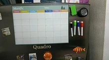 Magnético semanal planificador mensual de seco borrar pizarra nevera pegatina boletín placa 297MM * 420MM Tamaño de regalo 4 Pen 1 goma de borrar