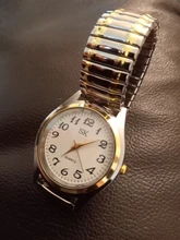 Reloj de cuarzo Vintage para hombre y mujer, pulsera elástica de oro y plata, de negocios, para parejas, para fiesta y oficina, 1 Uds.