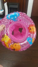Anillos de piscina para bebé, asiento flotador inflable bonito, Círculo de natación con doble Mango para bebé, piscina tina de baño