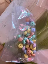 LOFCA 12mm 50 unids/lote de lentejas redondo granos de dentición bebé mordedor Chew libre de BPA DIY Cadena de chupete de silicona de grado de alimentos