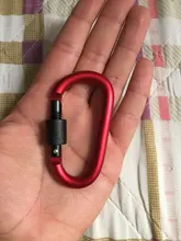 Paracord-Cadena de mosquetones de aluminio de 8cm, Clip de bloqueo rotativo, hebilla de anillo D, llavero, gancho de presión de montaña para acampada, Kit de viaje al aire libre