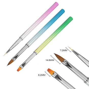 3PCS/lot Nail Brush Rhinestone Handle Drawing UV Gel Pen Manicure Nail Art Brush Gradient Painting Pen Acrylic GEL Extension Pen
3PCS/lot Nail Brush Rhinestone Handle Drawing UV Gel Pen Manicure Nail Art Brush Gradient Painting Pen Acrylic GEL Extension Pen