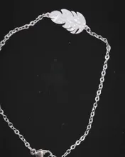 DOTIFI-pulsera de acero inoxidable con plumas para mujer, brazalete femenino de Color dorado y rosa, joyería de compromiso para amantes