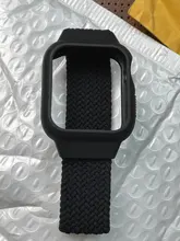 Funda + correa para Apple Watch, banda de 44mm y 40mm, pulsera elástica de 38mm y 42mm trenzada Solo para Apple watch series 6 5 4 3 se