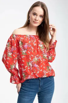 DeFacto Lady Sexy Fashion Off-shoulder Print Flare Sleeve Shirt Casual Women Blouse Female Summer New - K0170AZ18AU
DeFacto Lady Sexy Fashion Off-shoulder Print Flare Sleeve Shirt Casual Women Blouse Female Summer New - K0170AZ18AU