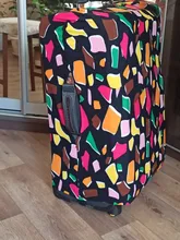 Funda de maleta de moda de alta elasticidad, accesorios esenciales para maleta de 18-32 pulgadas con forma de corazón de amor geométrico, cubierta antipolvo