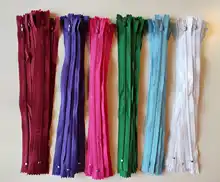 Cremalleras de bobina de nailon para manualidades de costura, 10 Uds., 3-24 pulgadas (7,5 cm-60cm), a granel, 20 colores